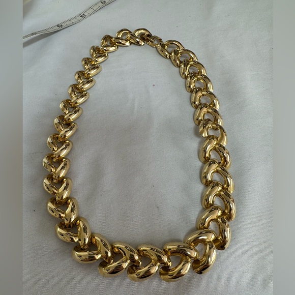 Vintage goldtone link collar necklace - Picture 2 of 4